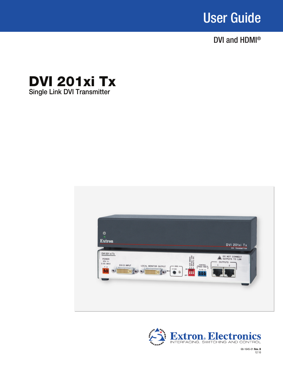 Extron Electronics DVI 201xi Tx User Guide User Manual | 26 pages