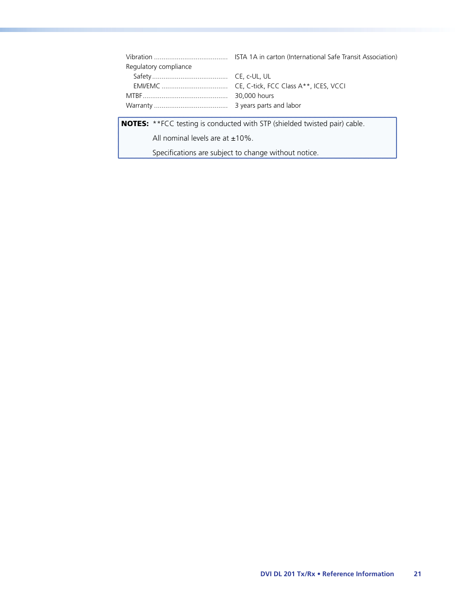 Extron Electronics DVI DL 201 Tx_Rx User Guide User Manual | Page 27 / 32