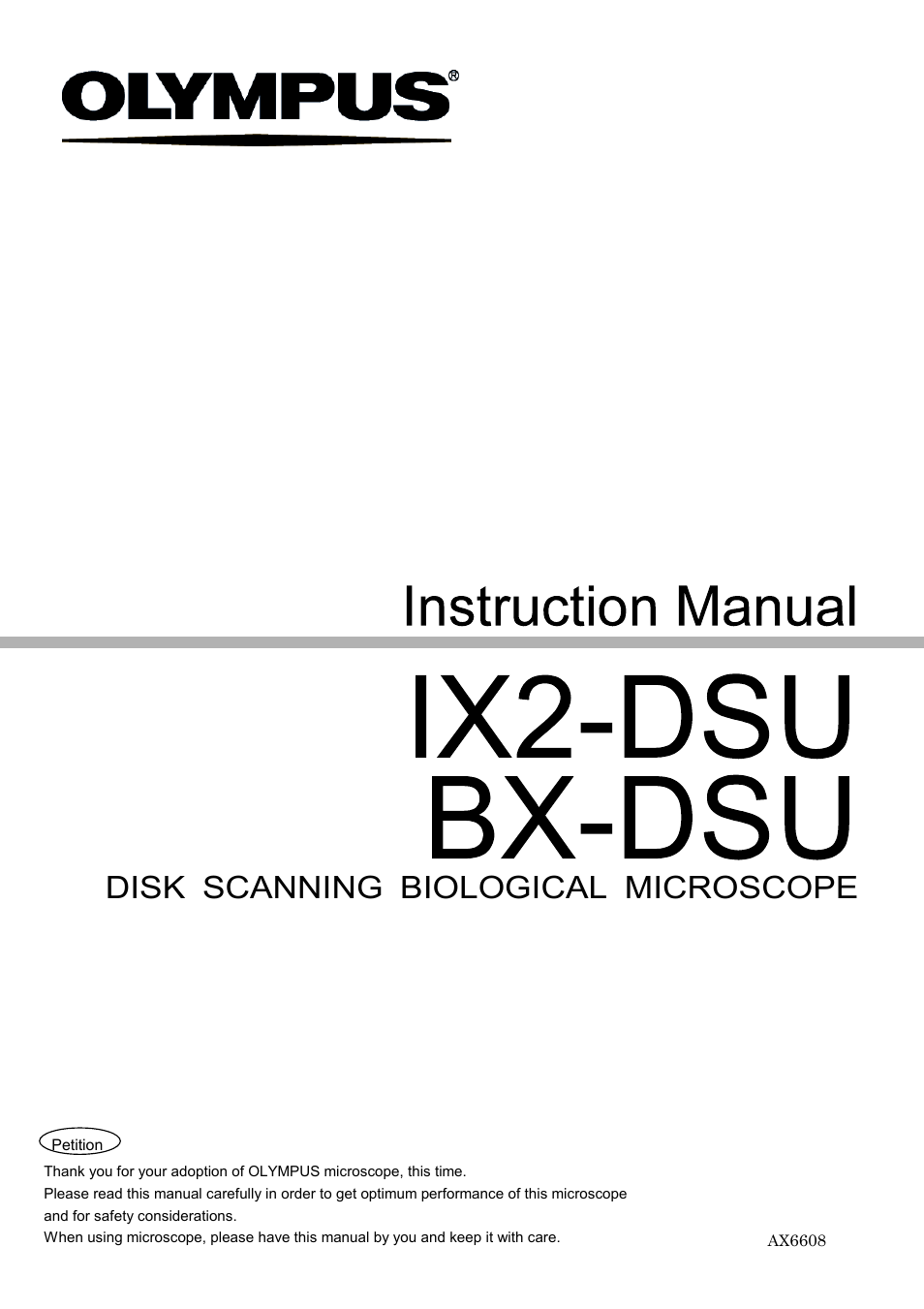 Olympus IX2-DSU BX-DSU User Manual | 84 pages