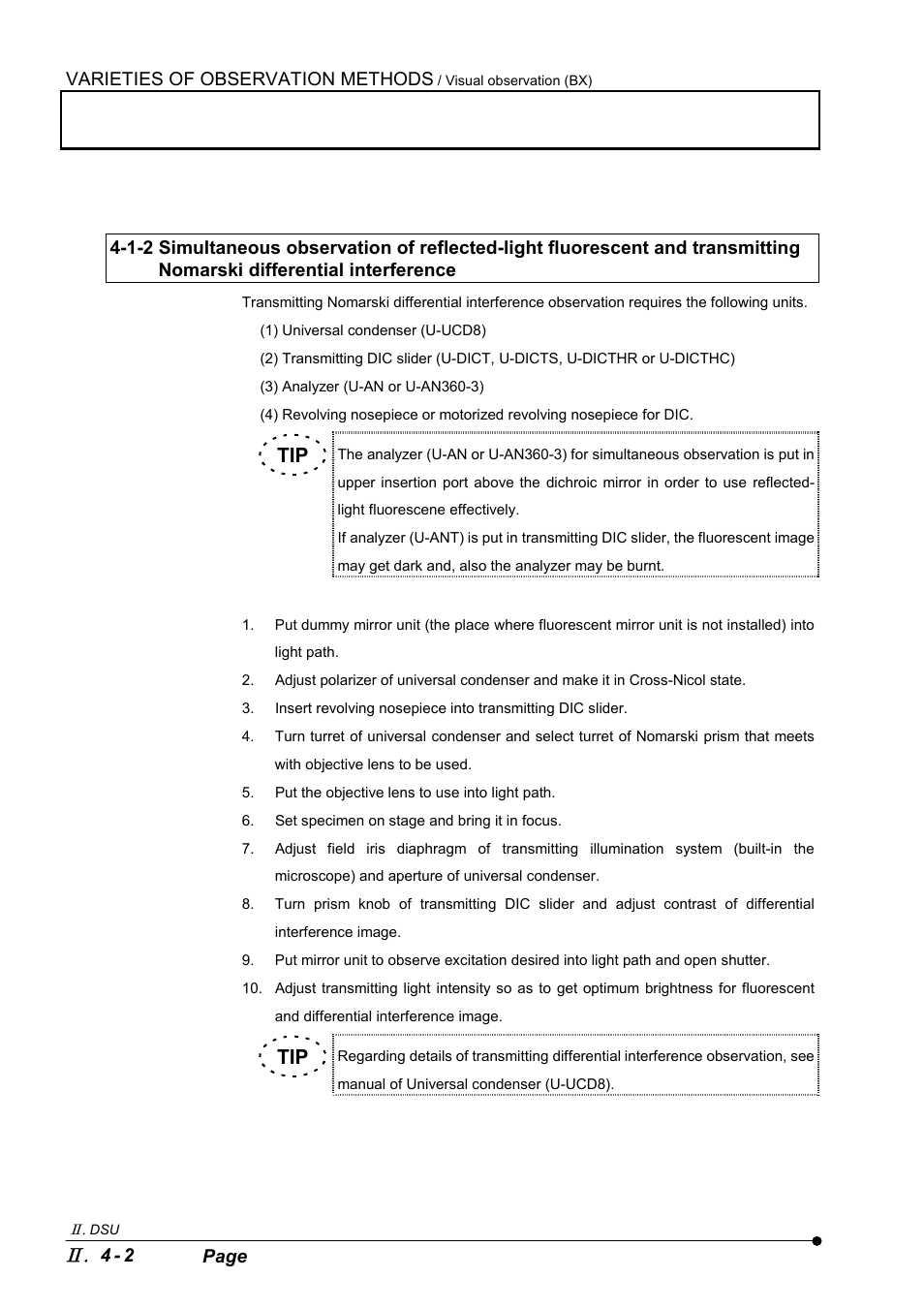 Olympus IX2-DSU BX-DSU User Manual | Page 42 / 84