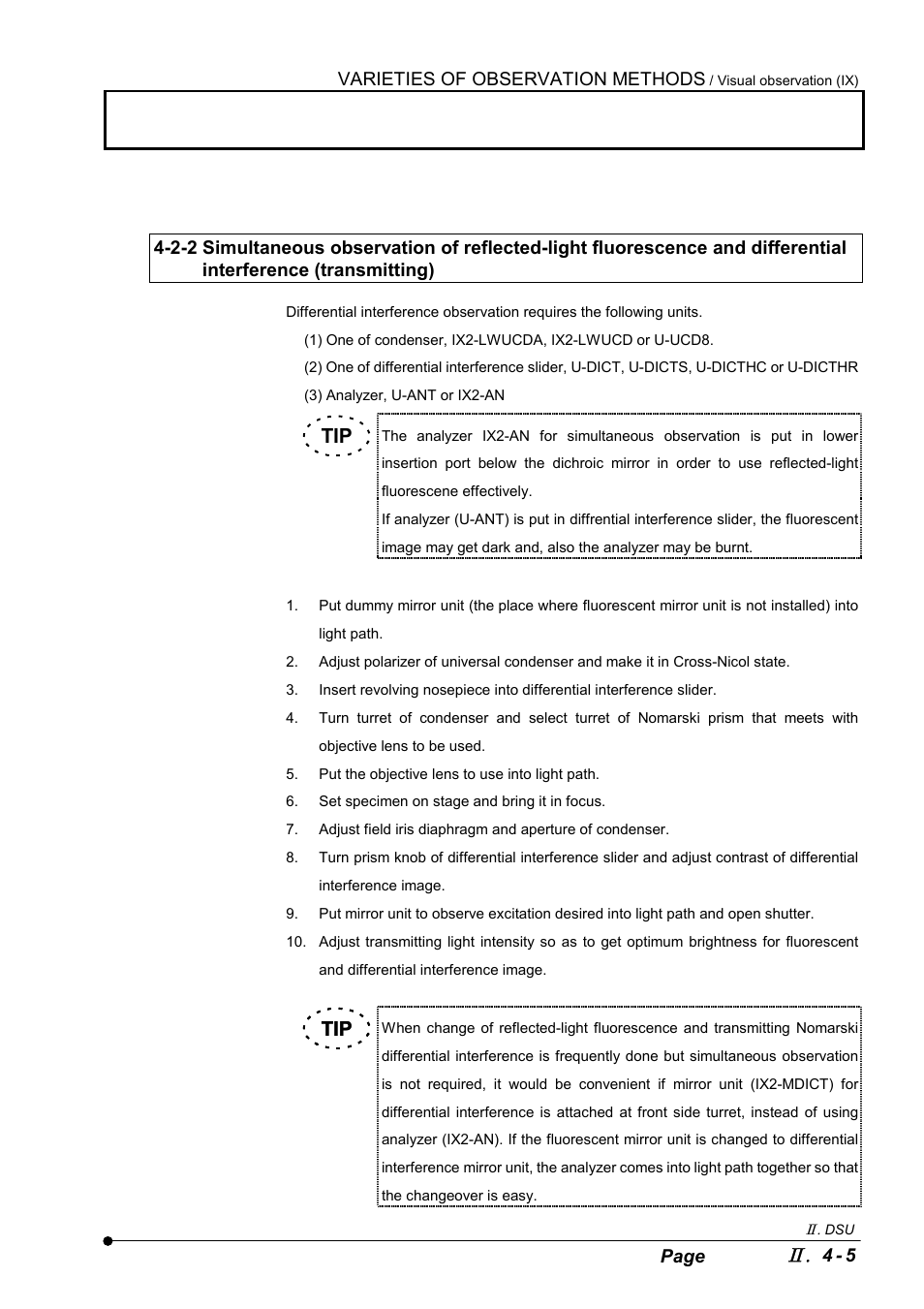 Olympus IX2-DSU BX-DSU User Manual | Page 45 / 84