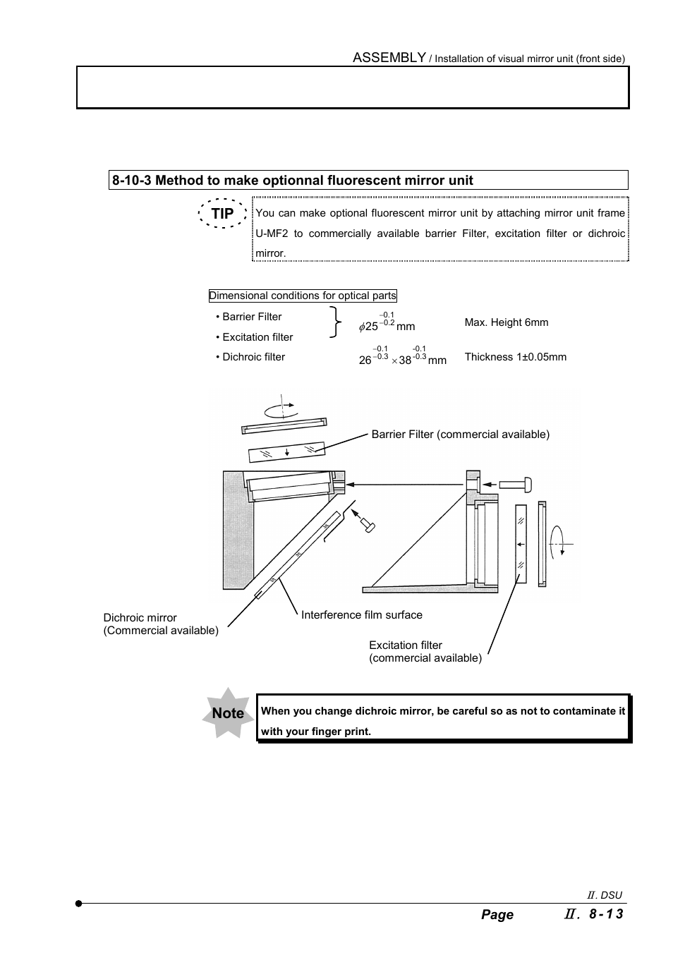 Assembly | Olympus IX2-DSU BX-DSU User Manual | Page 67 / 84