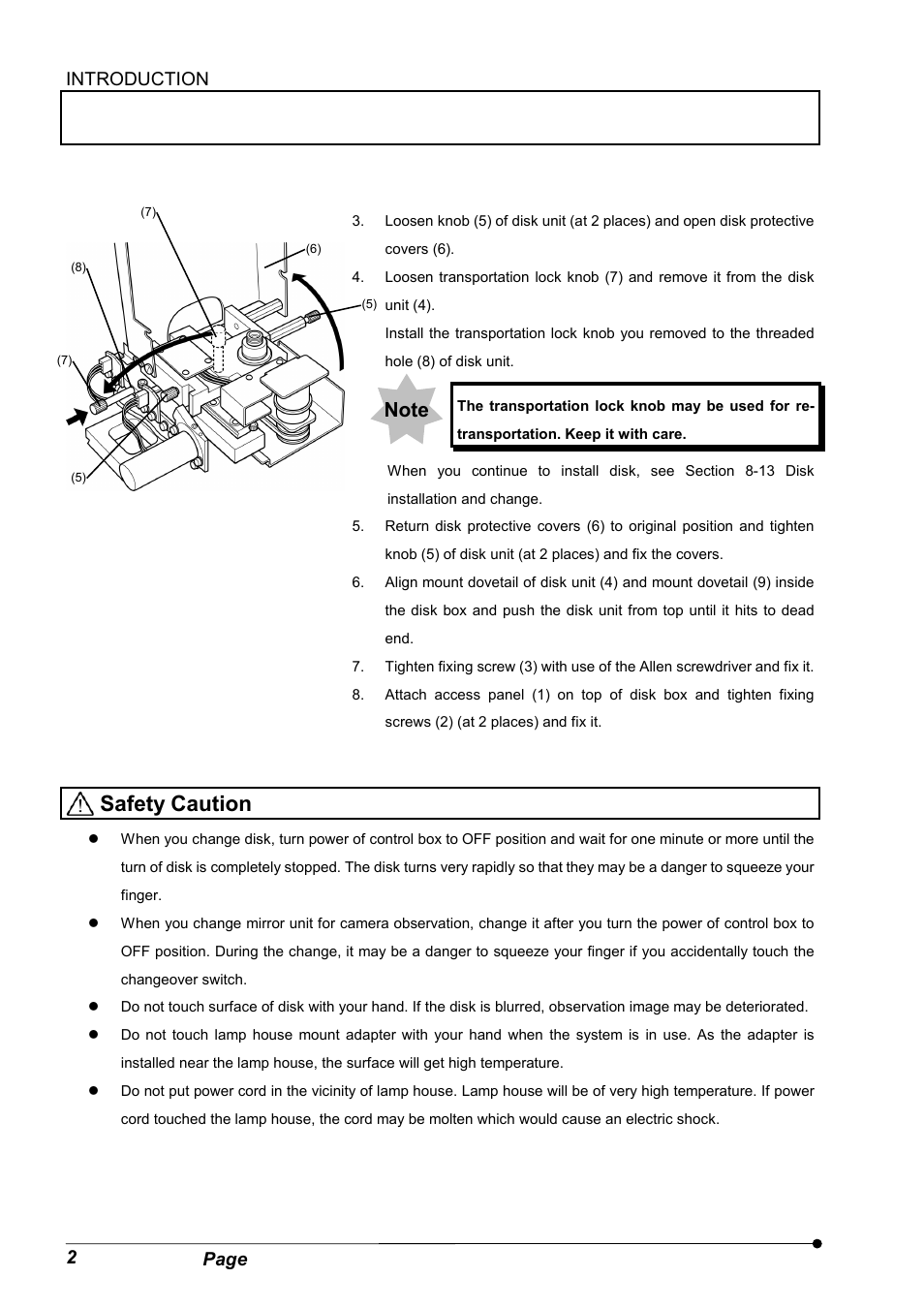 Safety caution, Introduction 2 page | Olympus IX2-DSU BX-DSU User Manual | Page 8 / 84