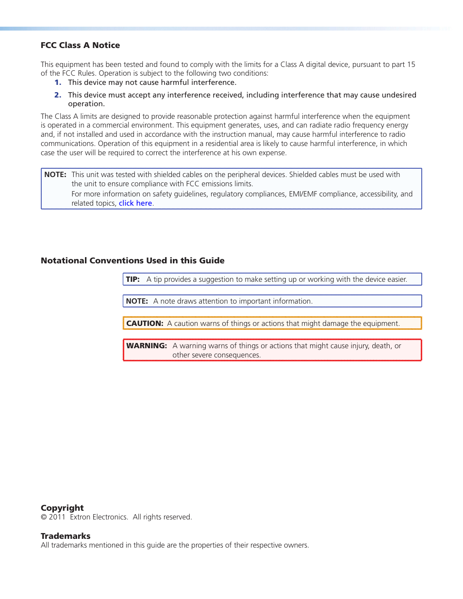 Fcc notice | Extron Electronics DVS 304 Series User Guide User Manual | Page 3 / 92