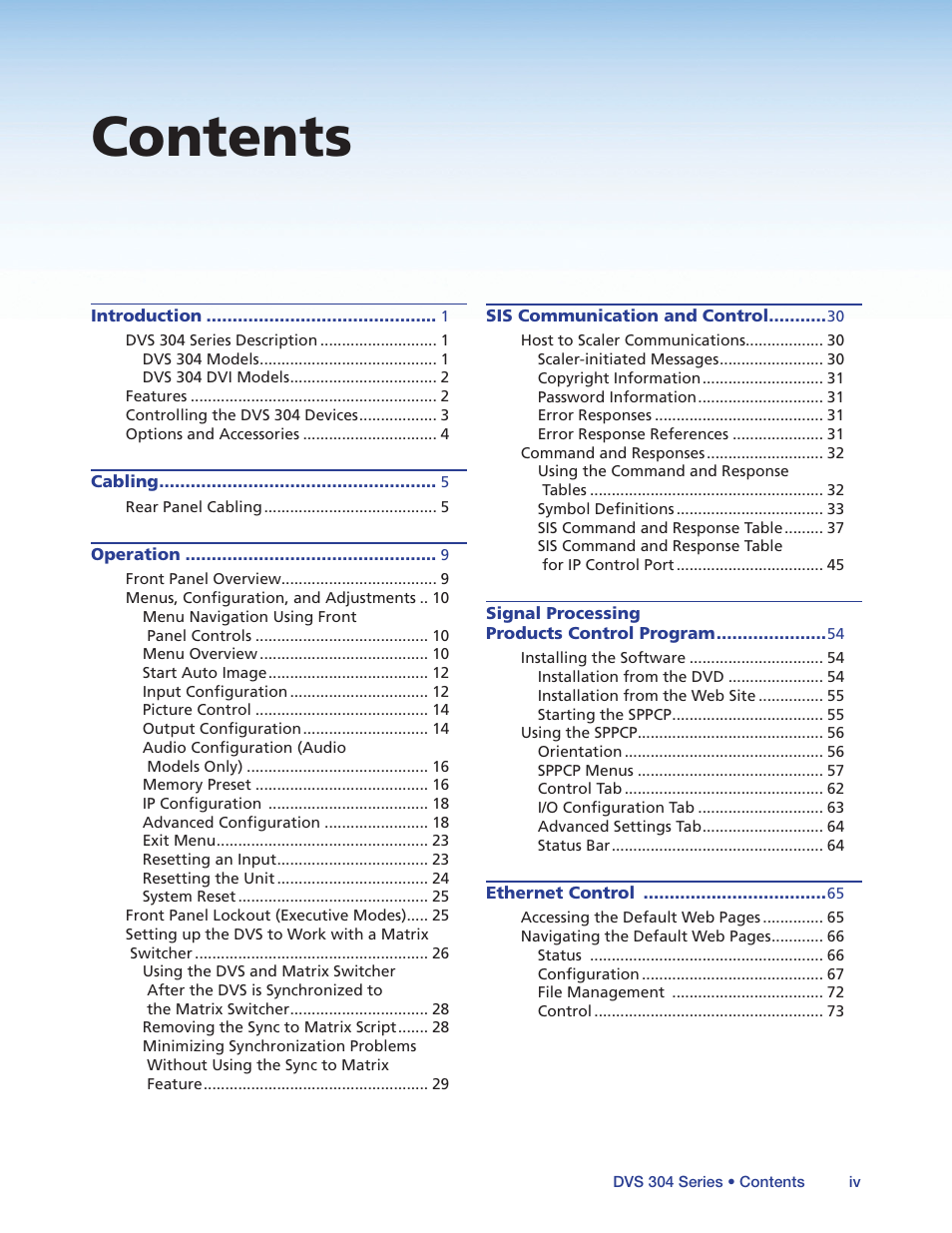 Extron Electronics DVS 304 Series User Guide User Manual | Page 4 / 92