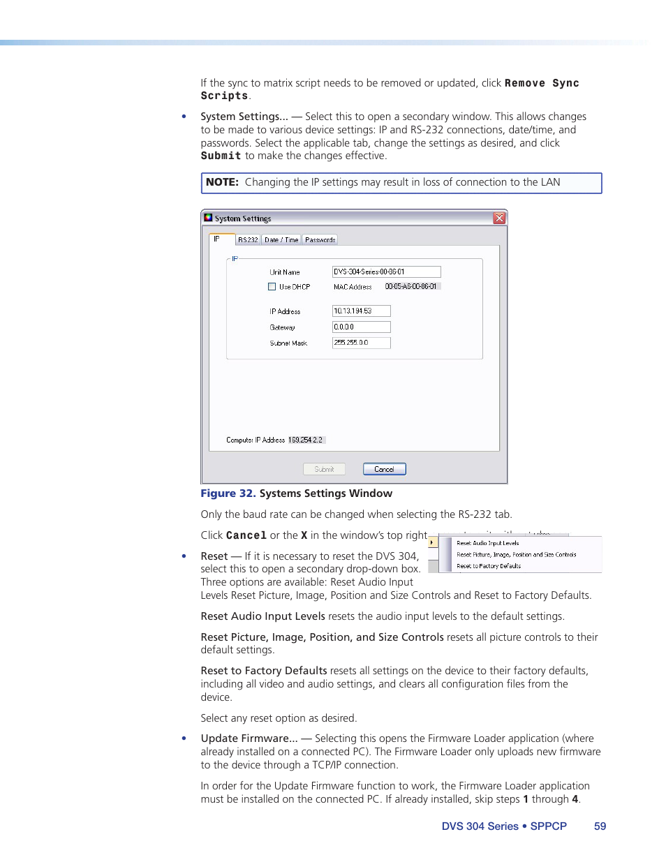 Extron Electronics DVS 304 Series User Guide User Manual | Page 64 / 92