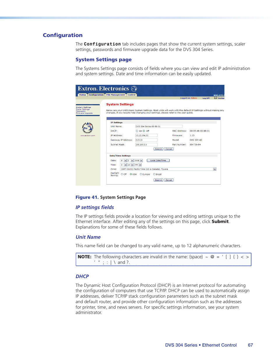 Configuration | Extron Electronics DVS 304 Series User Guide User Manual | Page 72 / 92