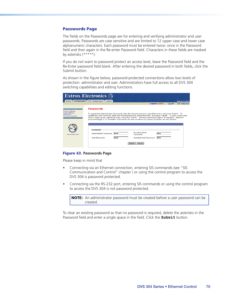 Extron Electronics DVS 304 Series User Guide User Manual | Page 75 / 92