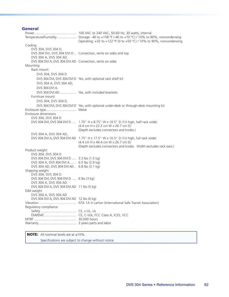 Extron Electronics DVS 304 Series User Guide User Manual | Page 87 / 92