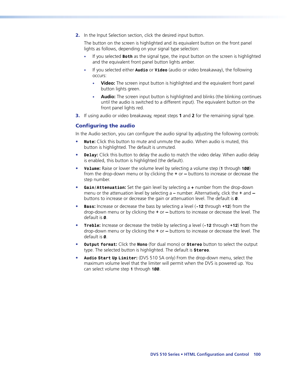 Extron Electronics DVS 510 Series User Guide User Manual | Page 106 / 128