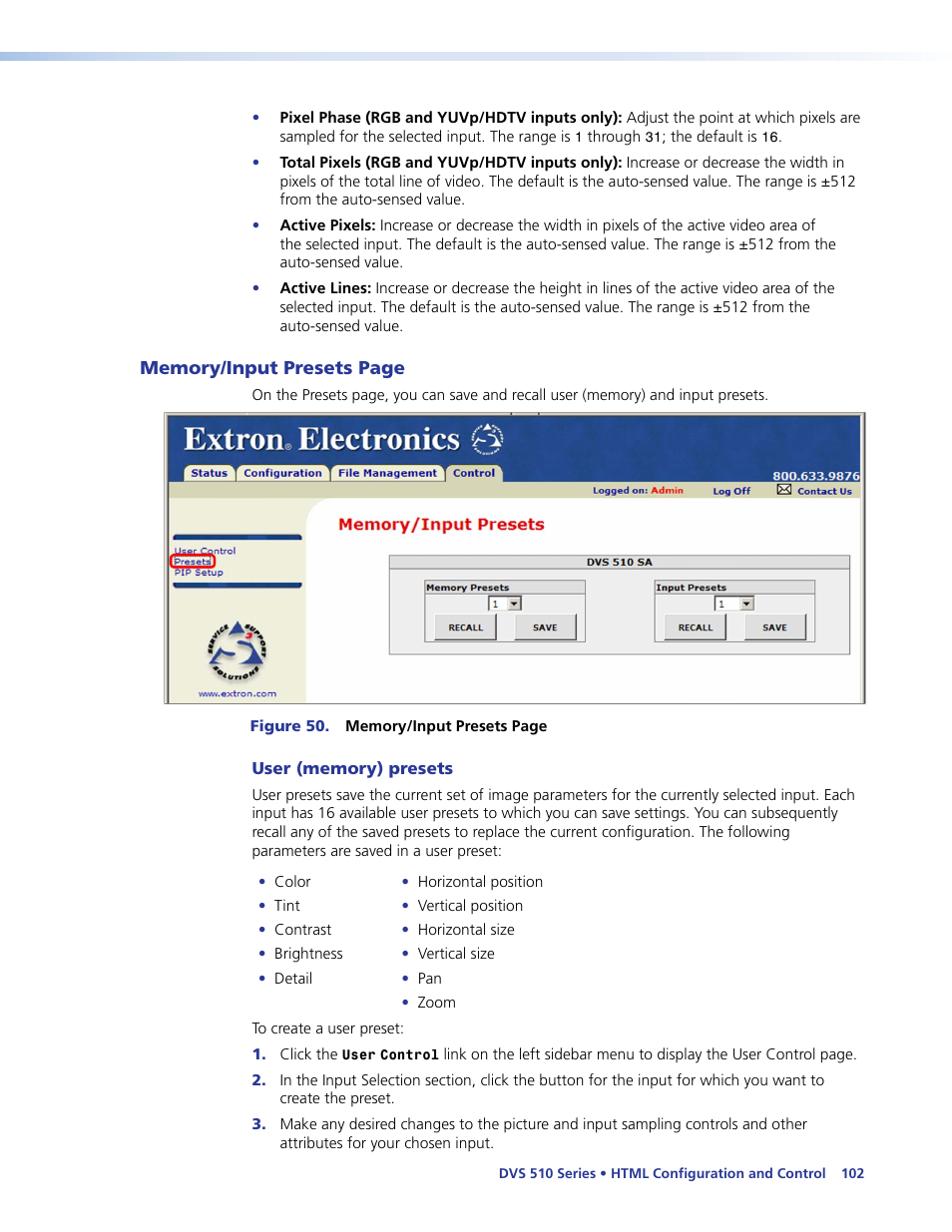 Extron Electronics DVS 510 Series User Guide User Manual | Page 108 / 128