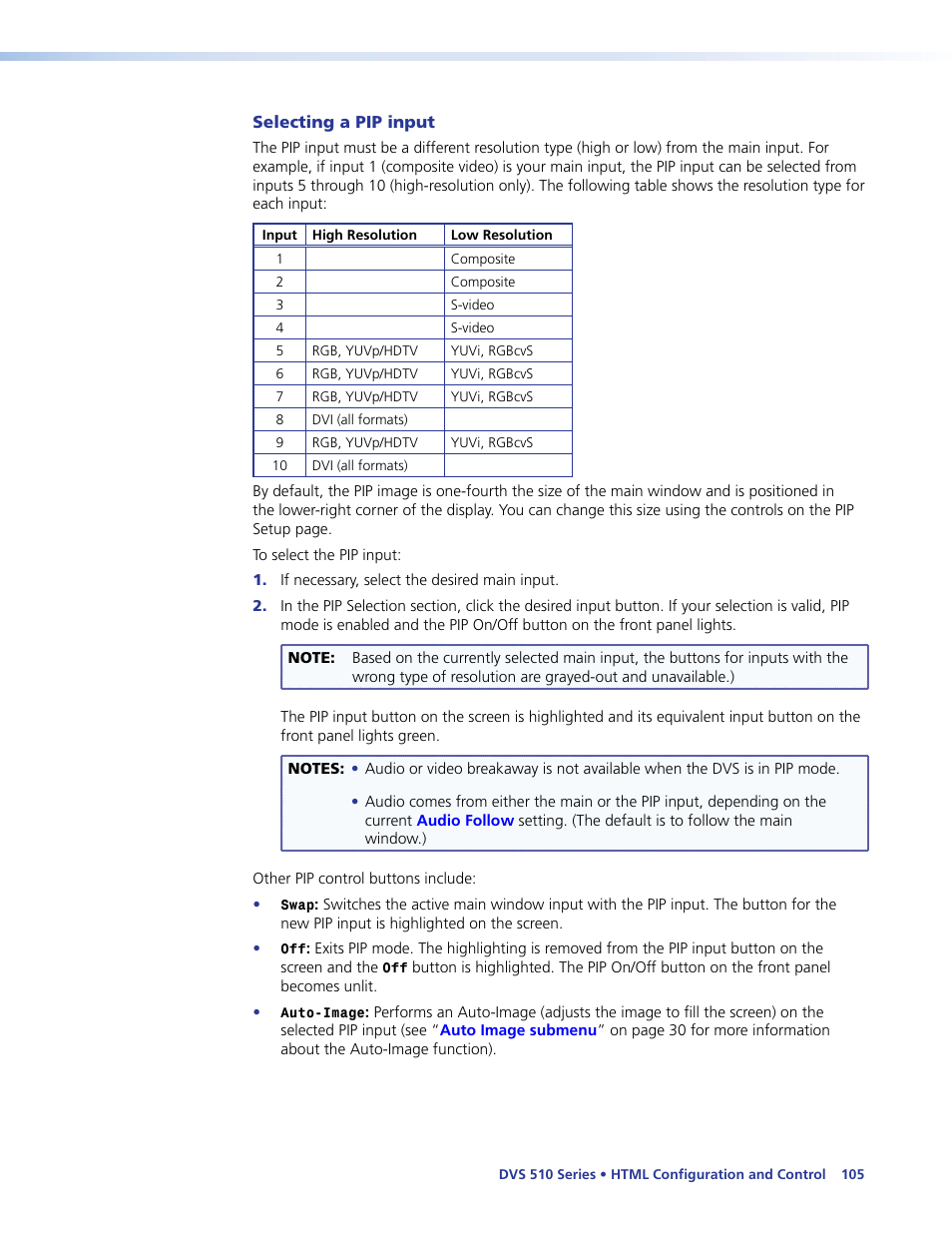 Extron Electronics DVS 510 Series User Guide User Manual | Page 111 / 128