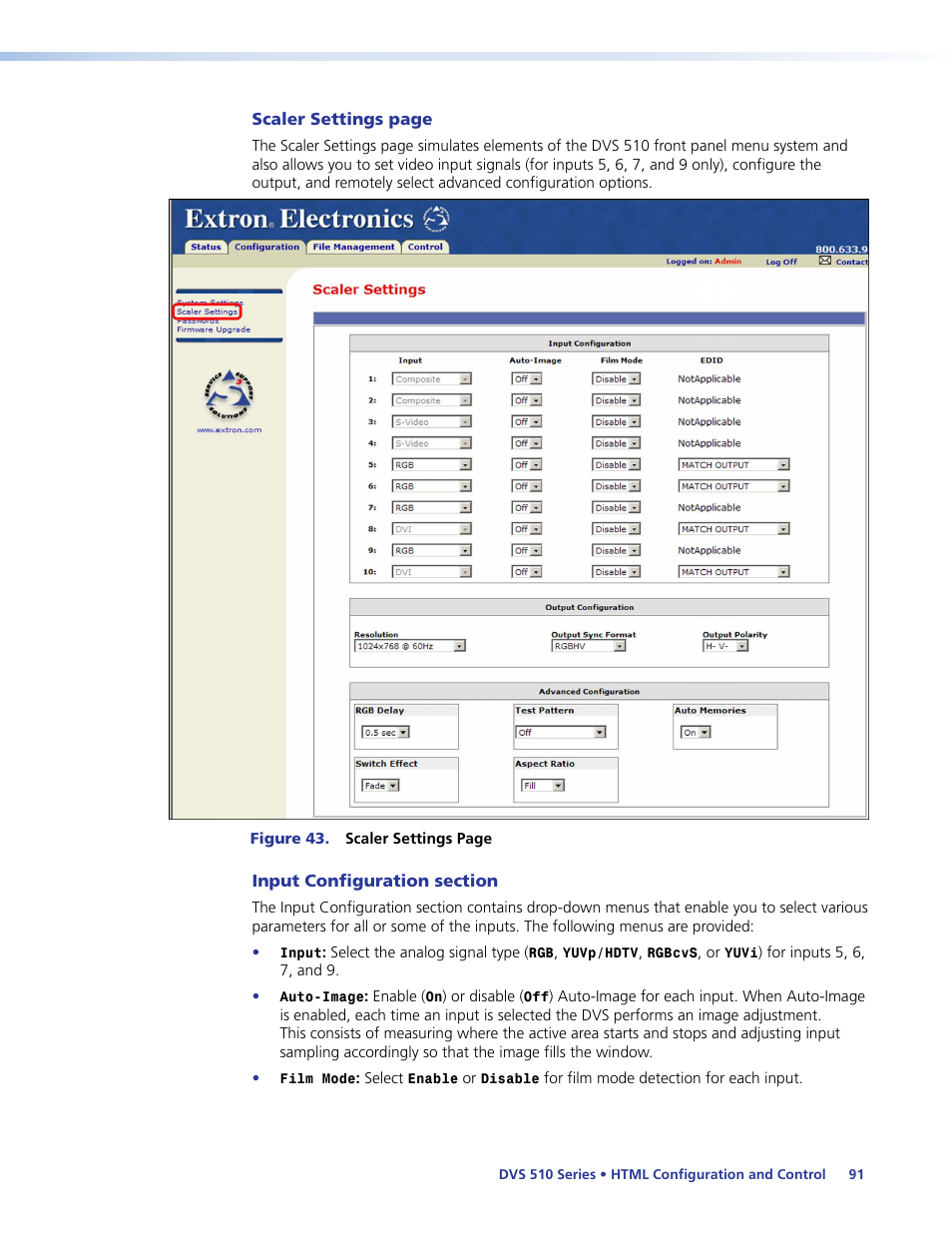 Extron Electronics DVS 510 Series User Guide User Manual | Page 97 / 128