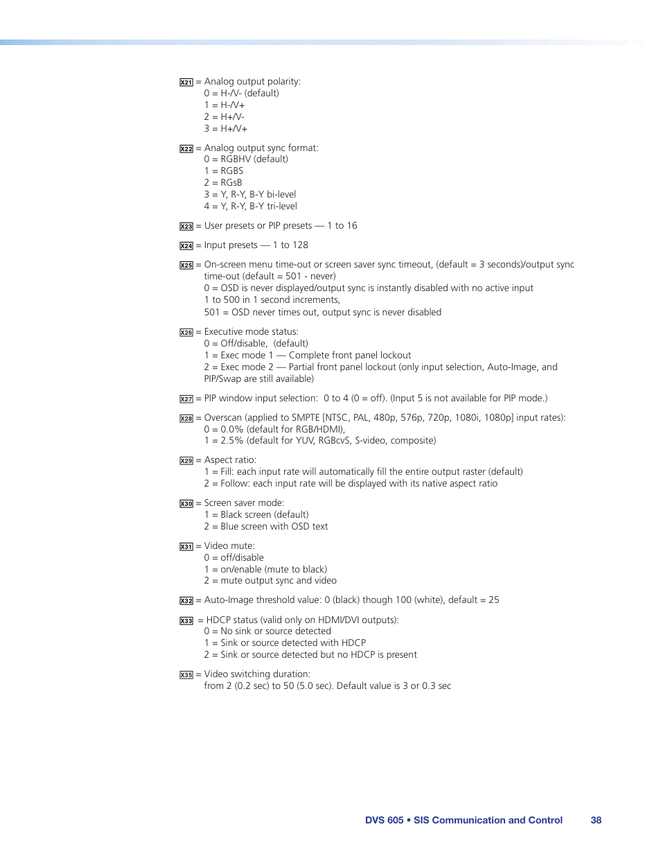 Extron Electronics DVS 605 User Guide User Manual | Page 44 / 98