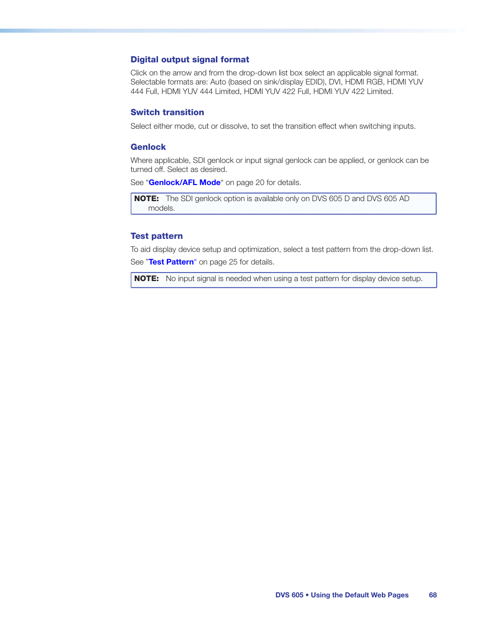 Extron Electronics DVS 605 User Guide User Manual | Page 74 / 98