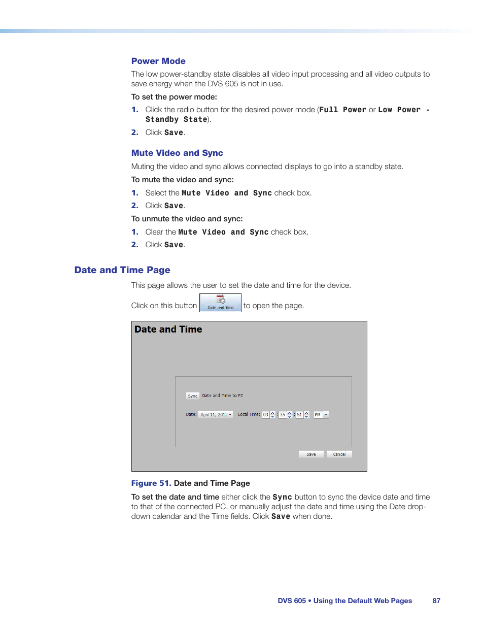 Extron Electronics DVS 605 User Guide User Manual | Page 93 / 98