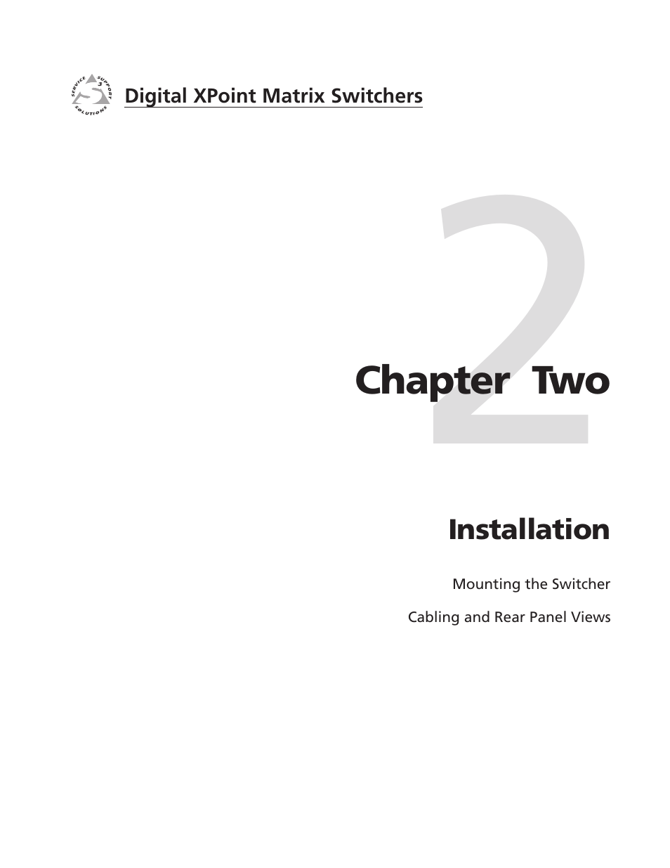 Chapter two • installation, Chapter 2 • installation | Extron Electronics DXP Series User Manual | Page 12 / 65
