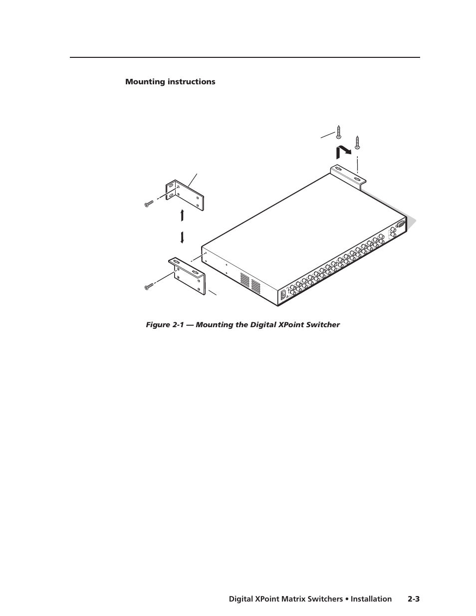 Mounting instructions | Extron Electronics DXP Series User Manual | Page 14 / 65