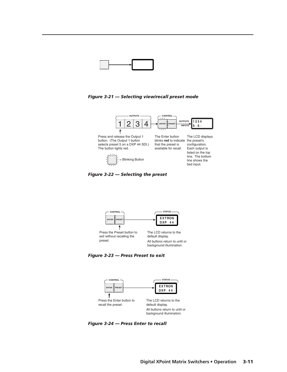 11 digital xpoint matrix switchers • operation | Extron Electronics DXP Series User Manual | Page 28 / 65