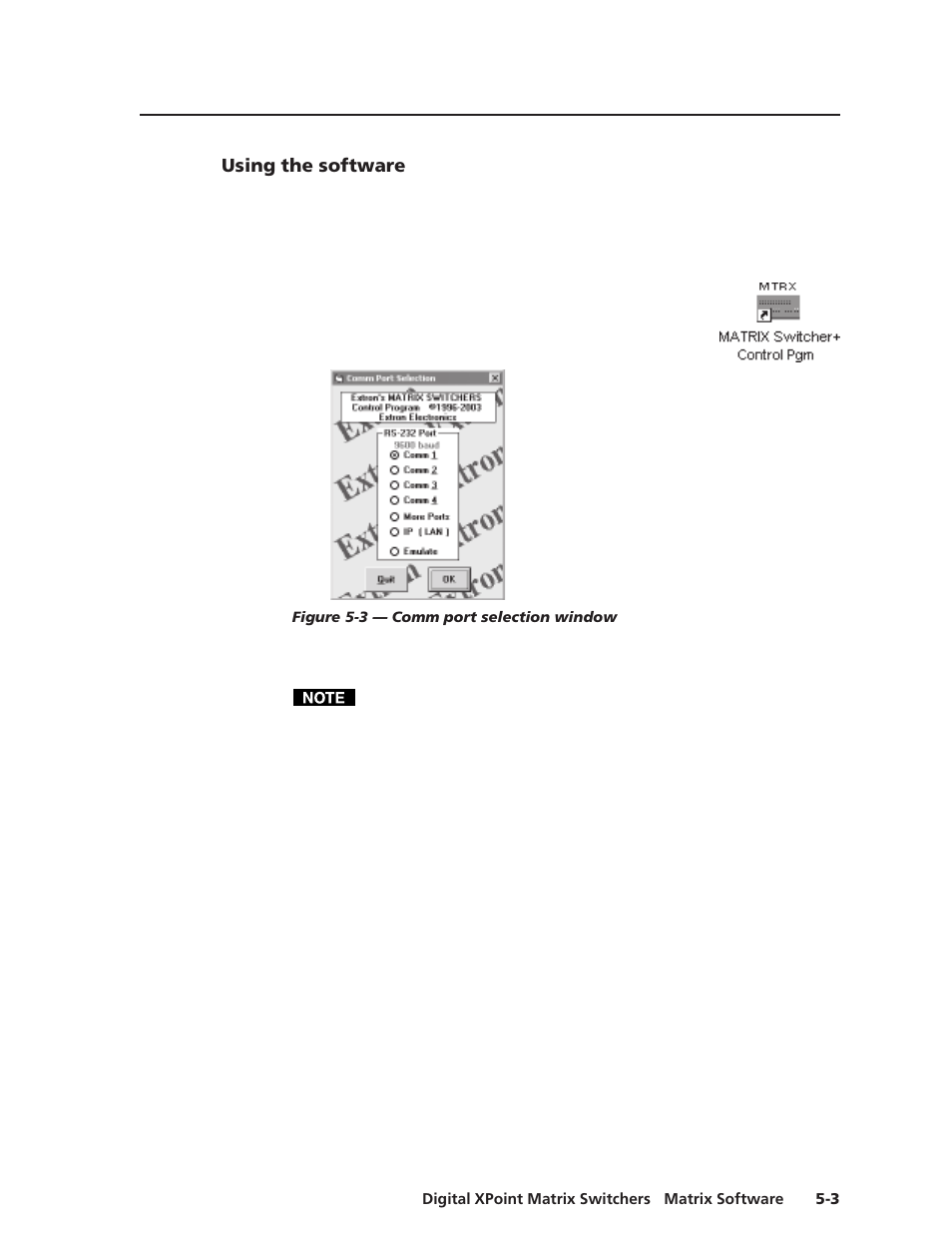 Using the software | Extron Electronics DXP Series User Manual | Page 44 / 65