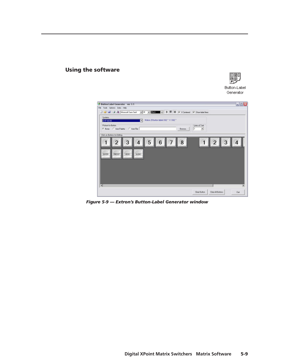 Using the software | Extron Electronics DXP Series User Manual | Page 50 / 65