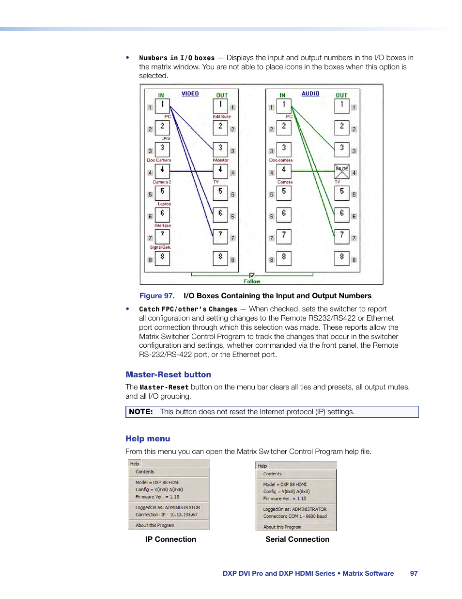 Extron Electronics DXP HDMI User Guide User Manual | Page 103 / 136