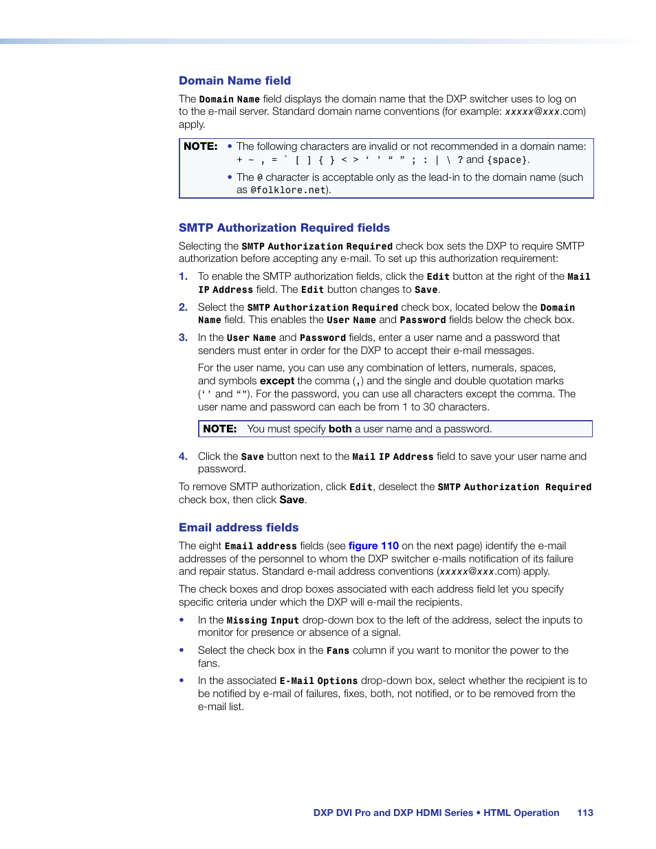 Extron Electronics DXP HDMI User Guide User Manual | Page 119 / 136
