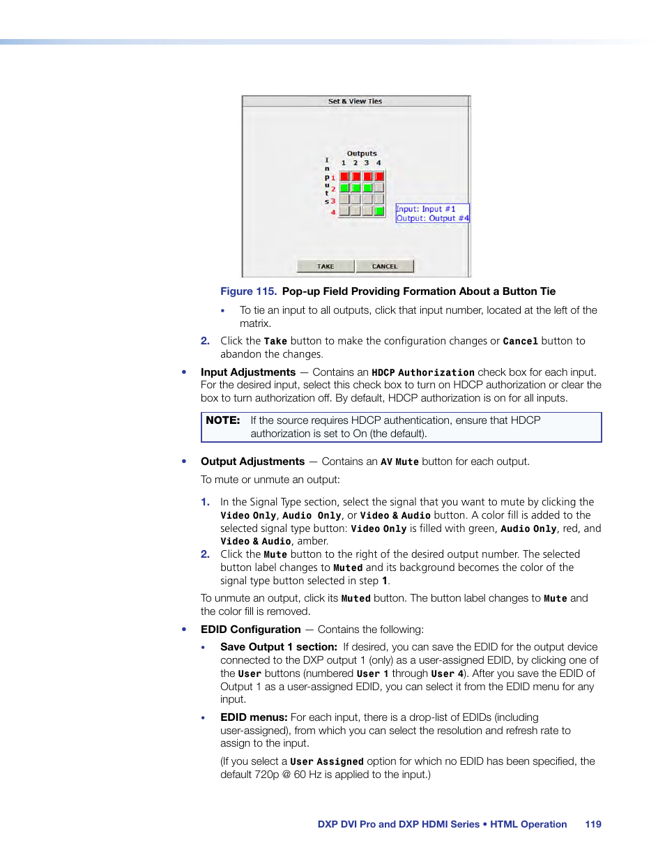 Extron Electronics DXP HDMI User Guide User Manual | Page 125 / 136