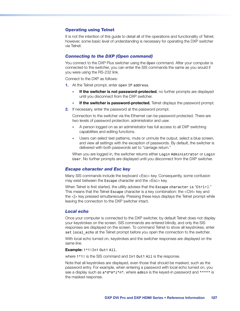 Extron Electronics DXP HDMI User Guide User Manual | Page 133 / 136