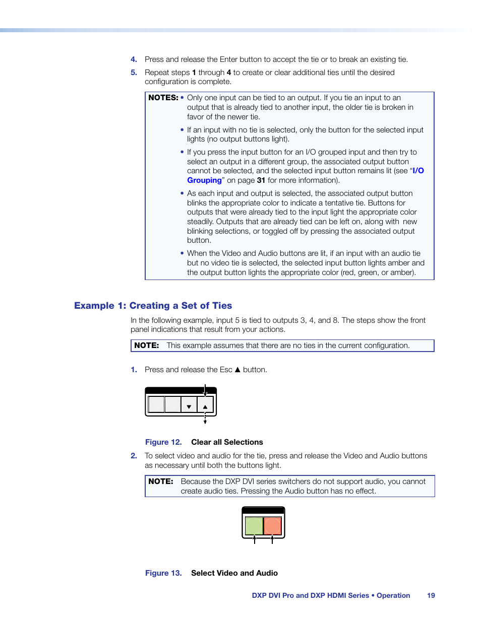 Example 1: creating a set of ties | Extron Electronics DXP HDMI User Guide User Manual | Page 25 / 136