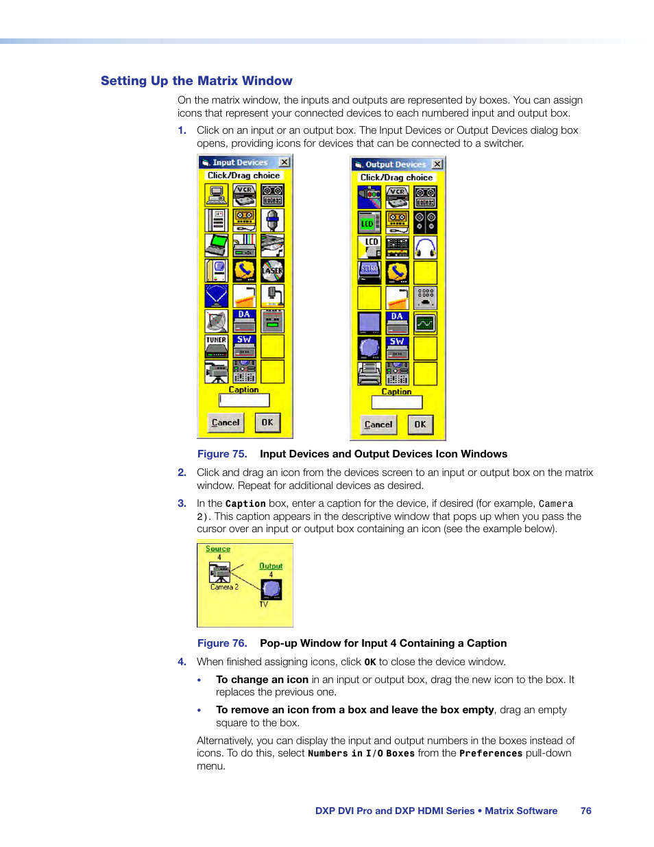 Setting up the matrix window | Extron Electronics DXP HDMI User Guide User Manual | Page 82 / 136