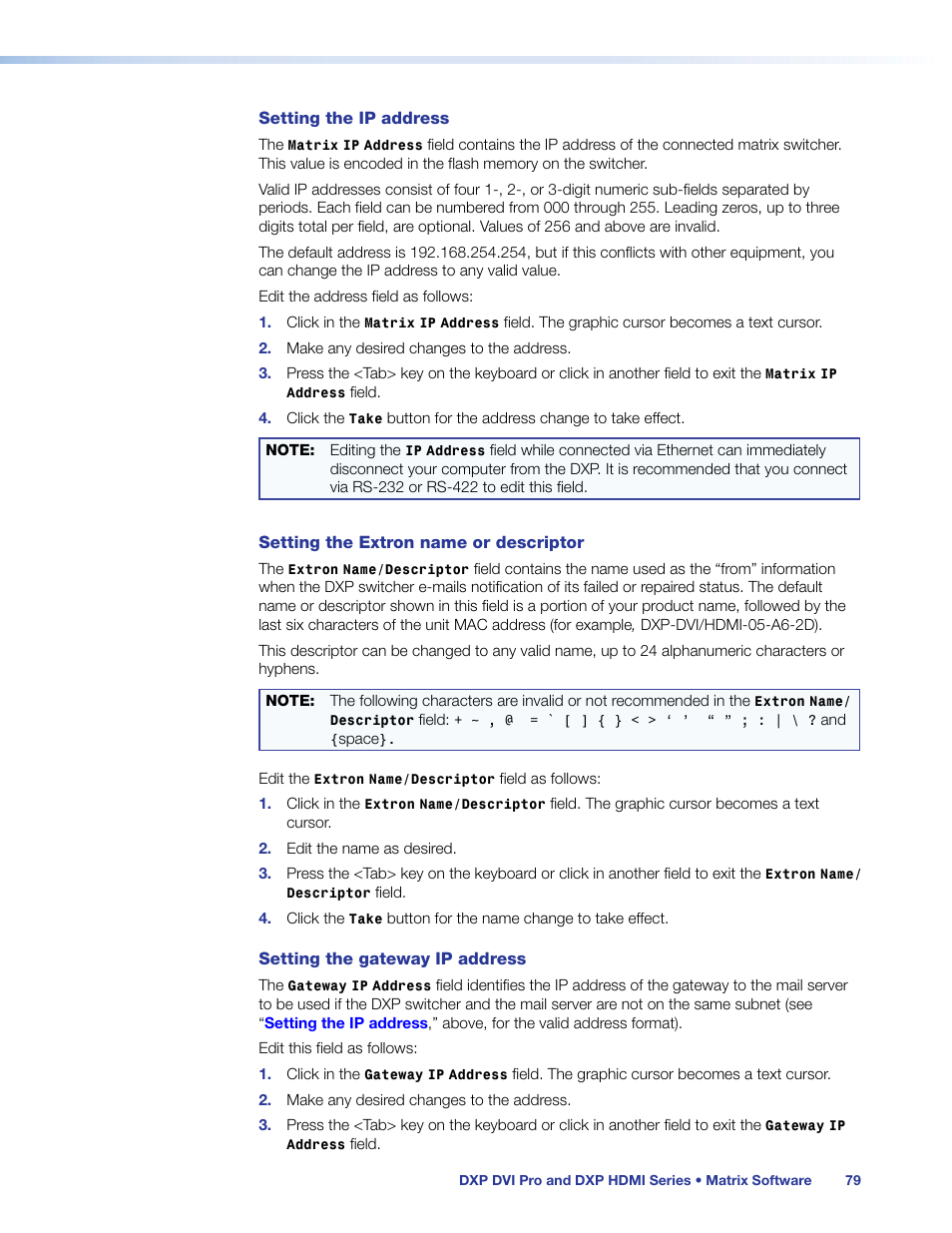 Extron Electronics DXP HDMI User Guide User Manual | Page 85 / 136