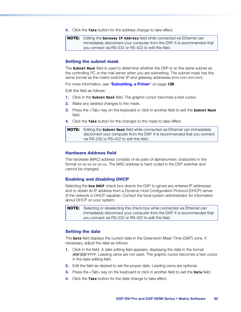 Extron Electronics DXP HDMI User Guide User Manual | Page 86 / 136