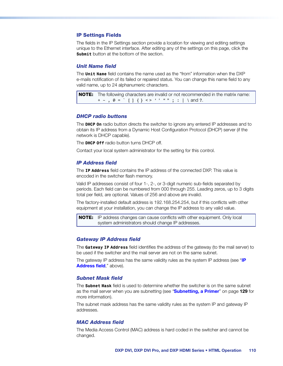 Extron Electronics DXP HDMI User Manual | Page 116 / 137