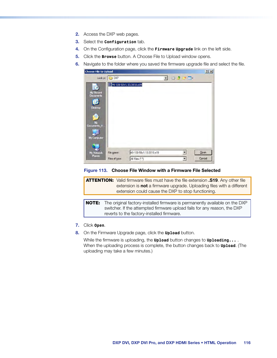 Extron Electronics DXP HDMI User Manual | Page 122 / 137