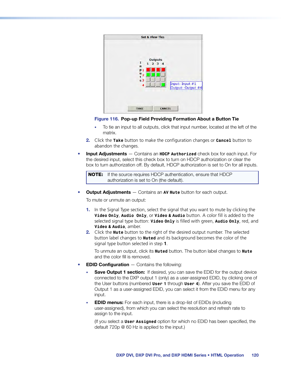 Extron Electronics DXP HDMI User Manual | Page 126 / 137