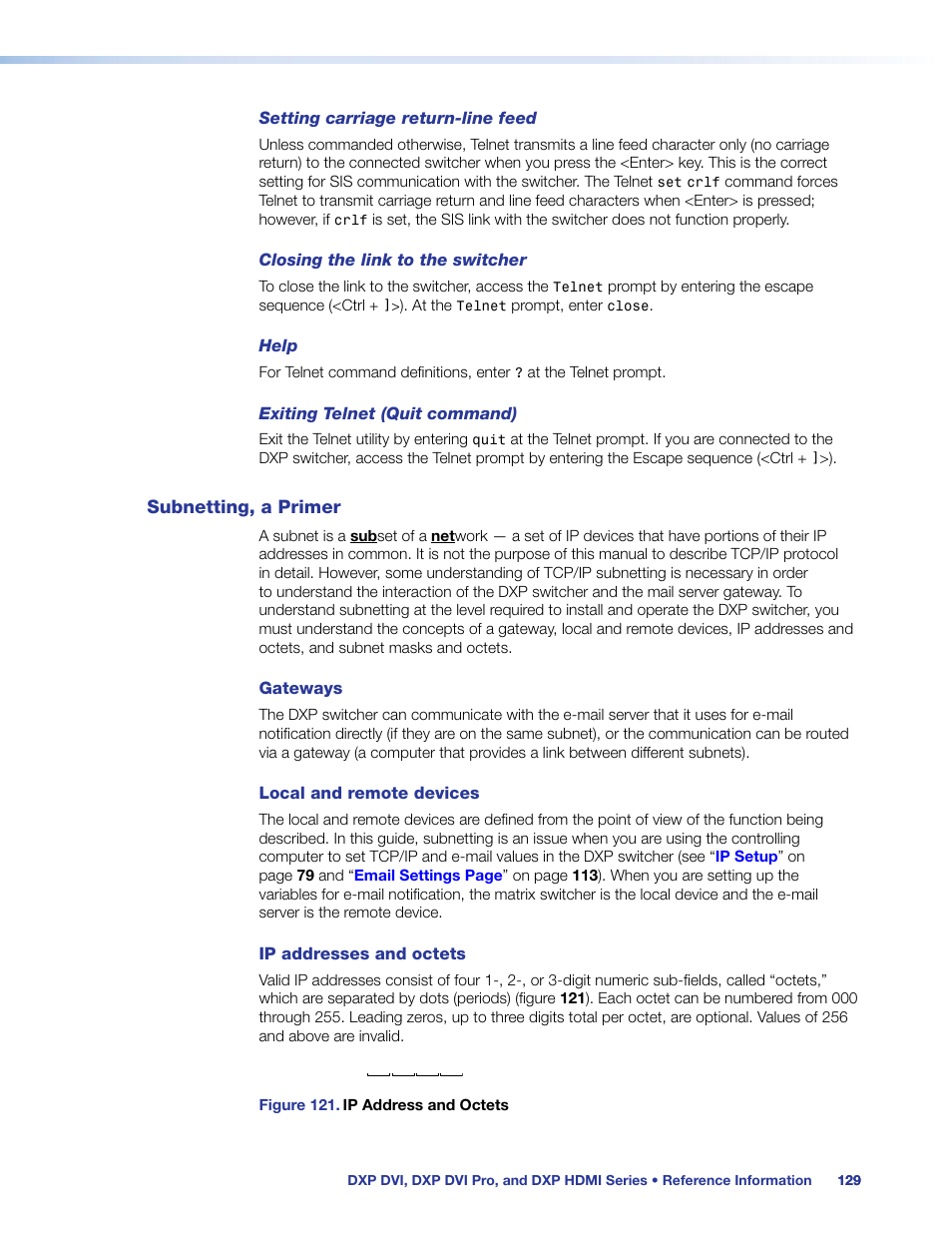 Subnetting, a primer | Extron Electronics DXP HDMI User Manual | Page 135 / 137