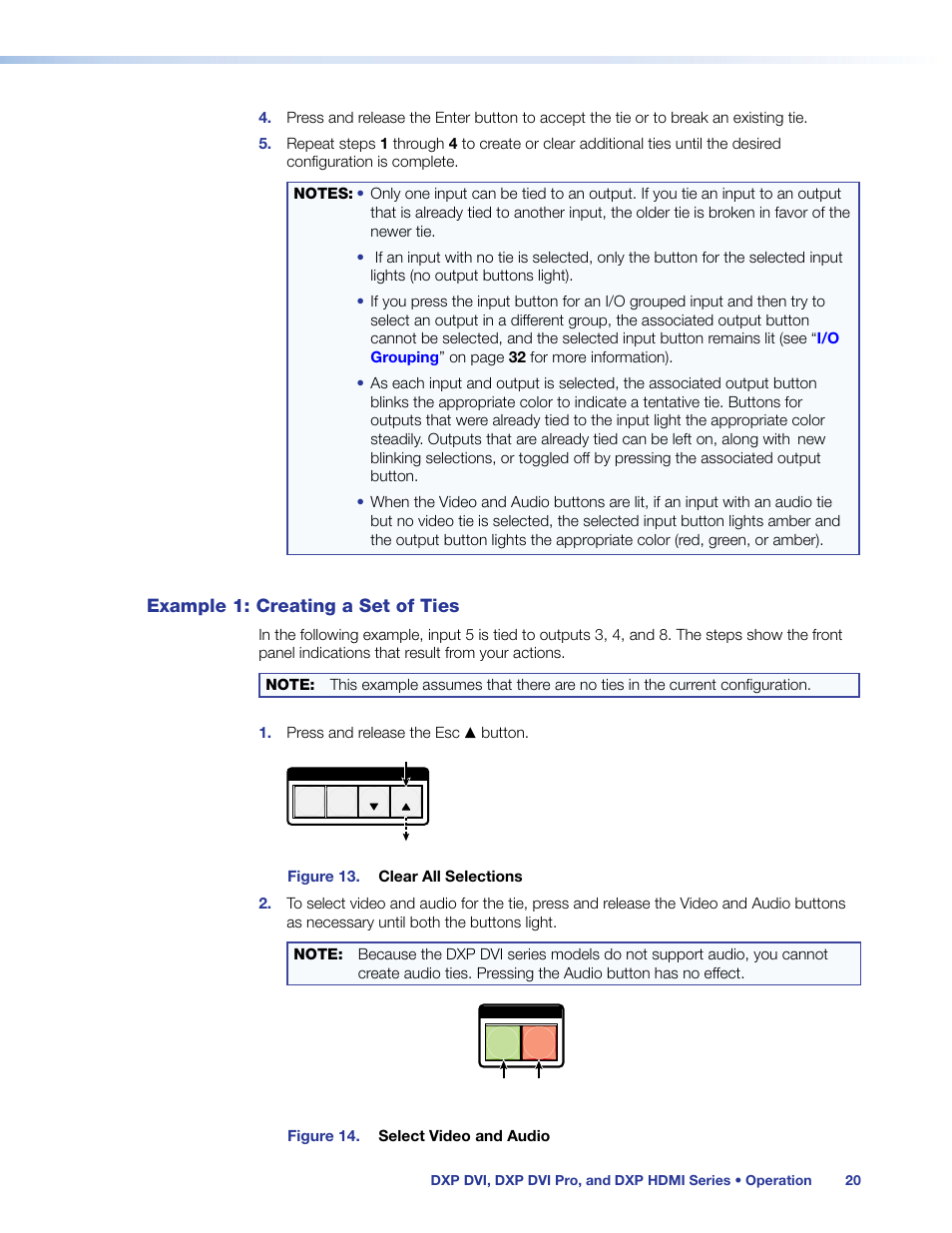 Example 1: creating a set of ties | Extron Electronics DXP HDMI User Manual | Page 26 / 137