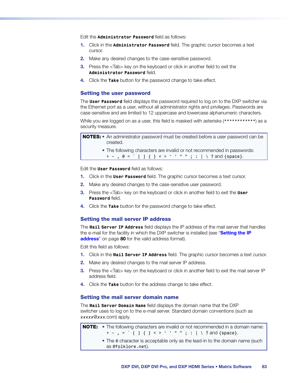 Extron Electronics DXP HDMI User Manual | Page 89 / 137