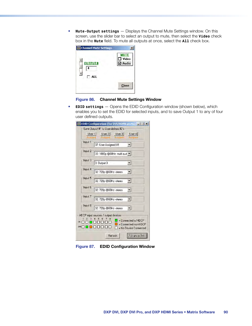 Extron Electronics DXP HDMI User Manual | Page 96 / 137