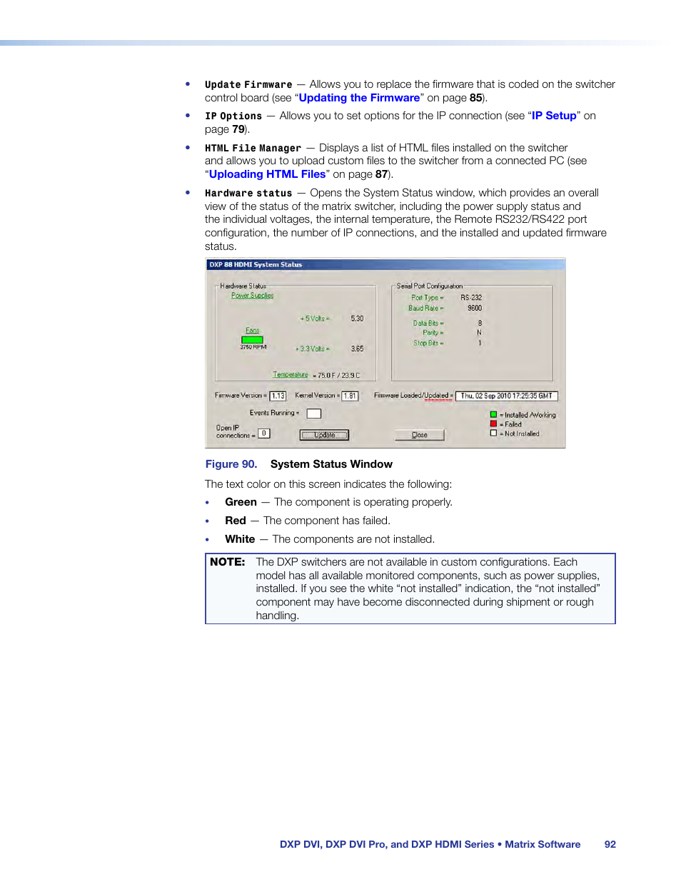 Extron Electronics DXP HDMI User Manual | Page 98 / 137