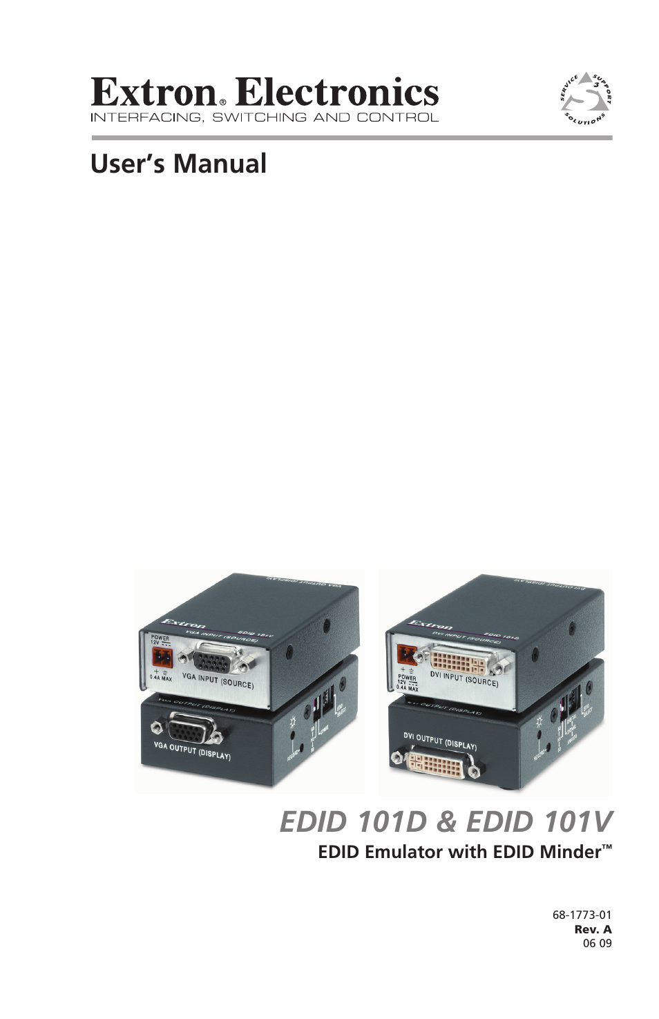 Extron Electronics EDID 101D_101V User Guide User Manual | 20 pages