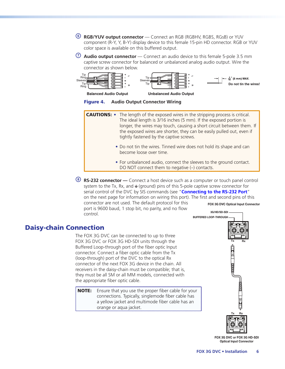 Daisy-chain connection | Extron Electronics FOX 3G DVC User Guide User Manual | Page 12 / 39
