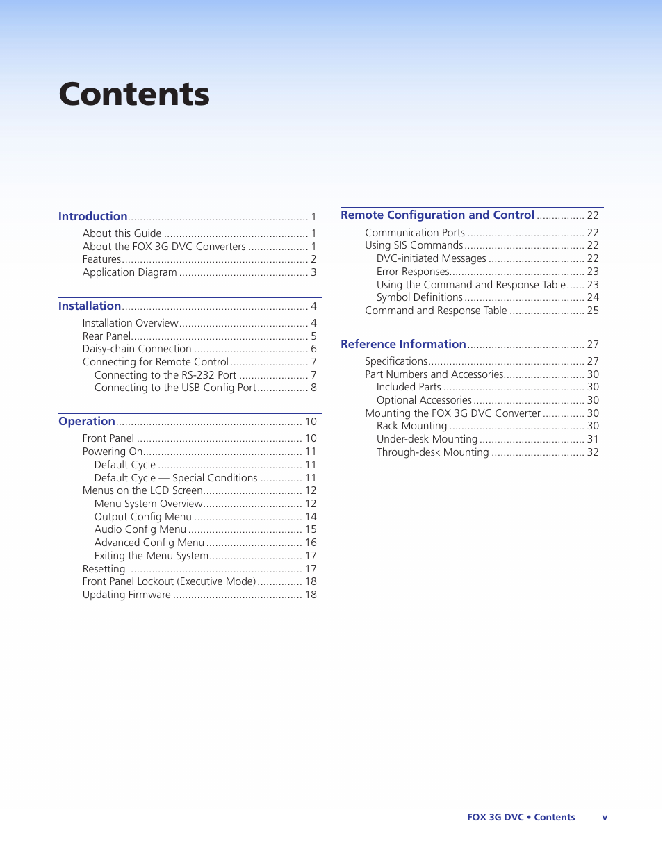 Extron Electronics FOX 3G DVC User Guide User Manual | Page 5 / 39
