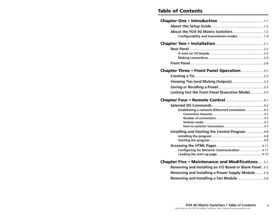 Extron Electronics FOX 4G Matrix 7200 Setup Guide User Manual | Page 4 / 23