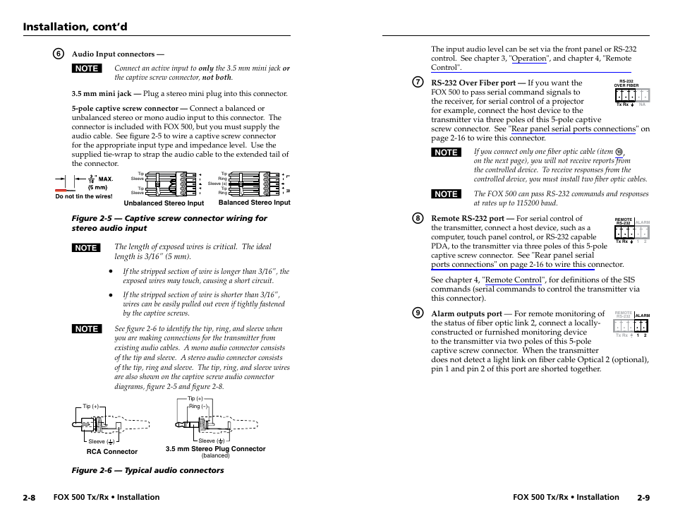 Installation, cont’d | Extron Electronics FOX 500 DVI Tx User Guide User Manual | Page 13 / 46