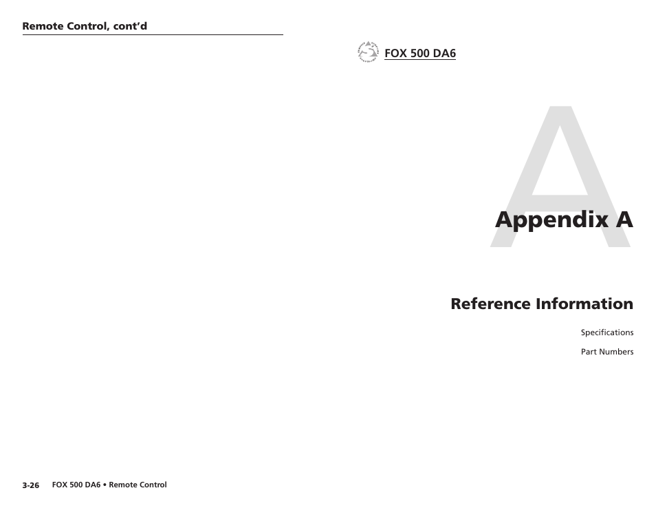 Appendix a • reference information | Extron Electronics FOX 500 DA6 User Guide User Manual | Page 28 / 32