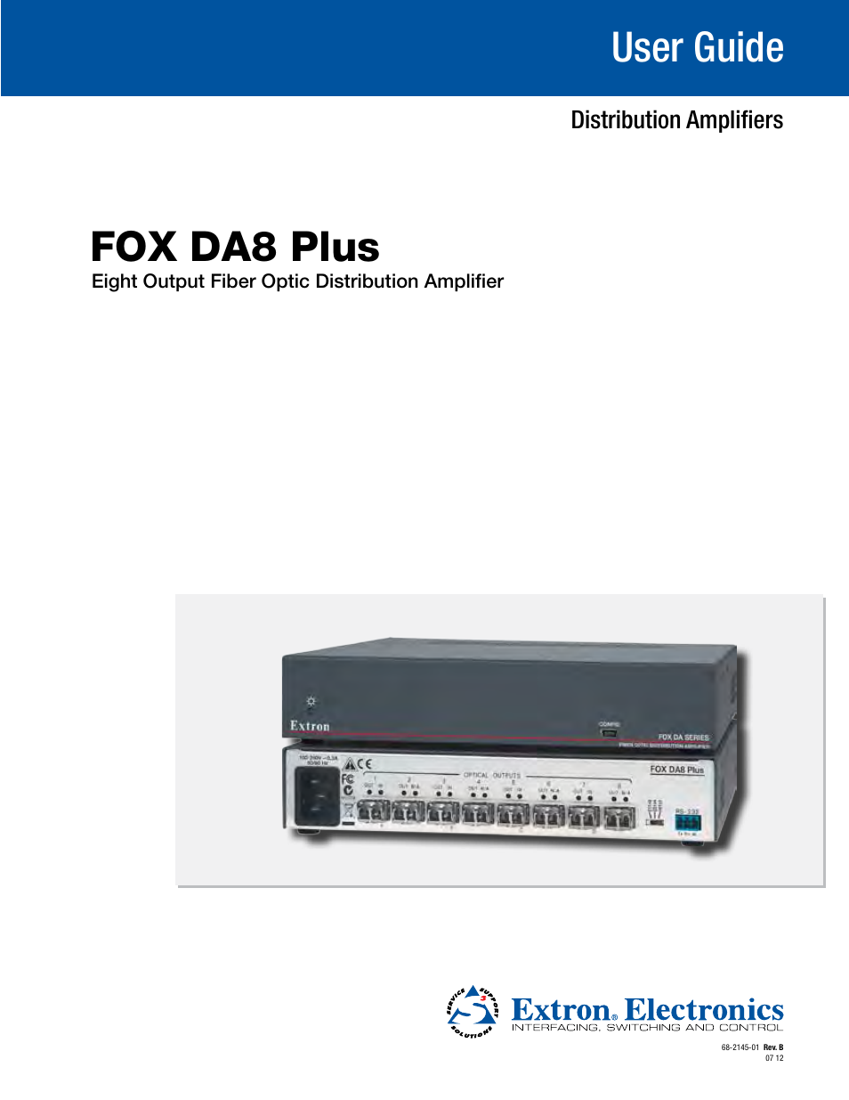 Extron Electronics FOX DA8 Plus User Guide User Manual | 29 pages