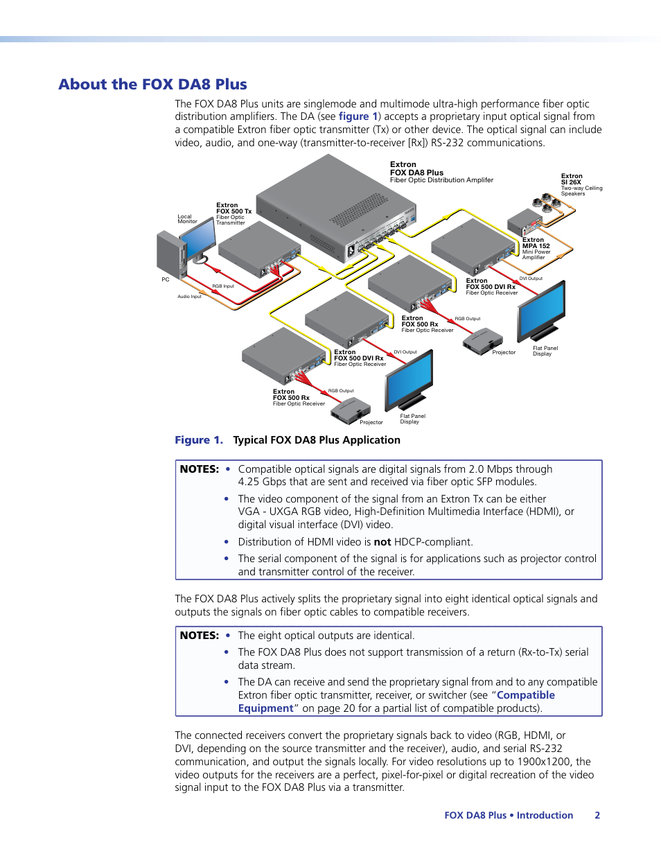 About the fox da8 plus | Extron Electronics FOX DA8 Plus User Guide User Manual | Page 8 / 29