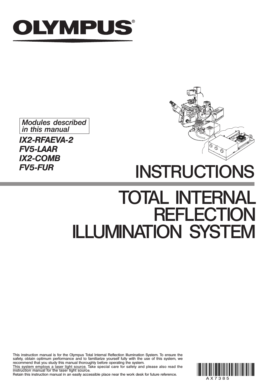 Olympus IX2 RFAEVA2 User Manual | 24 pages